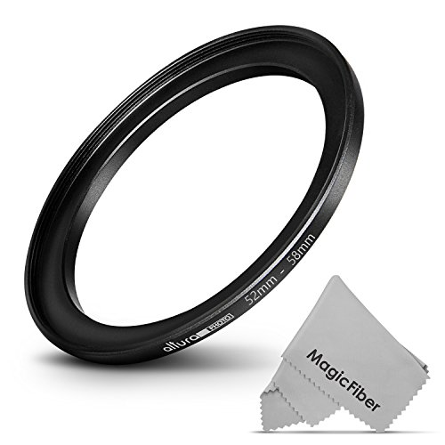 Product Cover Altura Photo 52-58MM Step-Up Ring Adapter (52MM Lens to 58MM Filter or Accessory) + Premium MagicFiber Cleaning Cloth