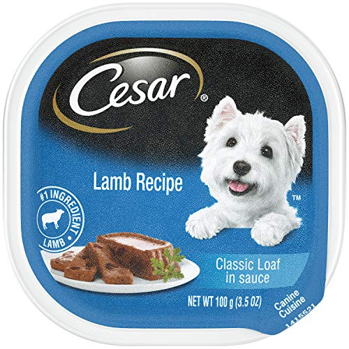 Product Cover CESAR Soft Wet Dog Food Classic Loaf in Sauce Lamb Recipe, (24) 3.5 oz. Easy Peel Trays
