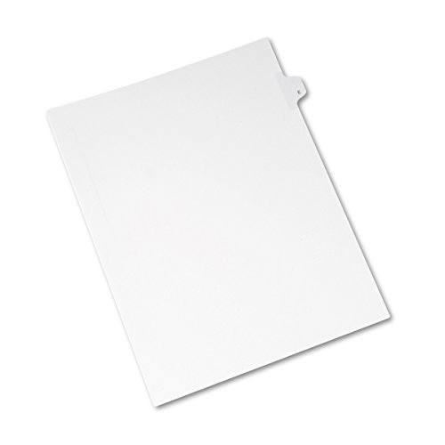 Product Cover Avery Individual Legal Exhibit Dividers, Allstate Style, E, Side Tab, 8.5 x 11 inches, Pack of 25 (82167), White