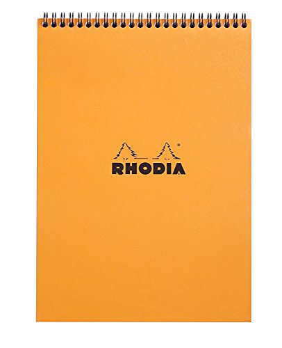 Product Cover Rhodia Wirebound Notepads - Graph 80 sheets - 8 1/4 x 11 3/4 in. - Orange cover
