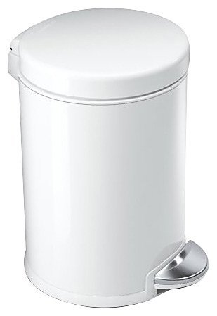Product Cover simplehuman Round Step Trash can, White Steel