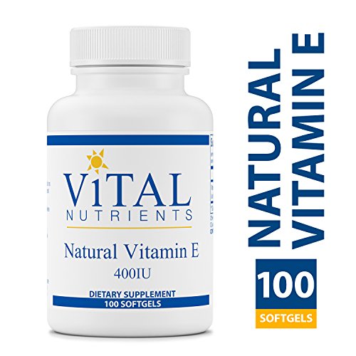 Product Cover Vital Nutrients - Natural Vitamin E 400 IU - Potent Antioxidant & Cardiovascular Support - 100 Softgels per Bottle