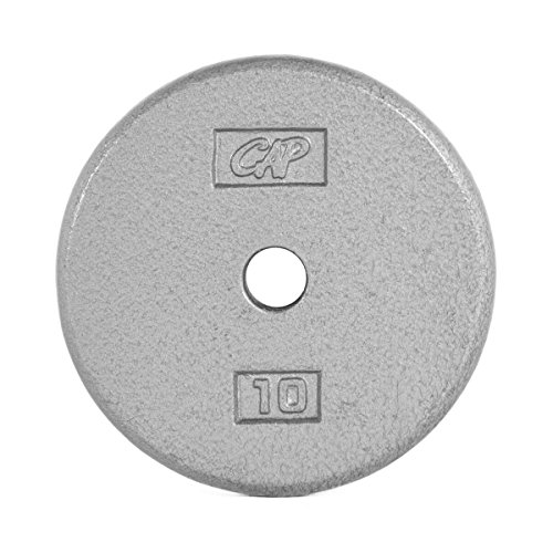Product Cover CAP Barbell Cast Iron Standard 1-Inch Weight Plates, Gray, Single, 10 Pound