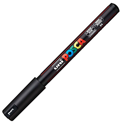 Product Cover Posca PX89862000 Acrylic Paint Marker, Ultra-Fine, Black