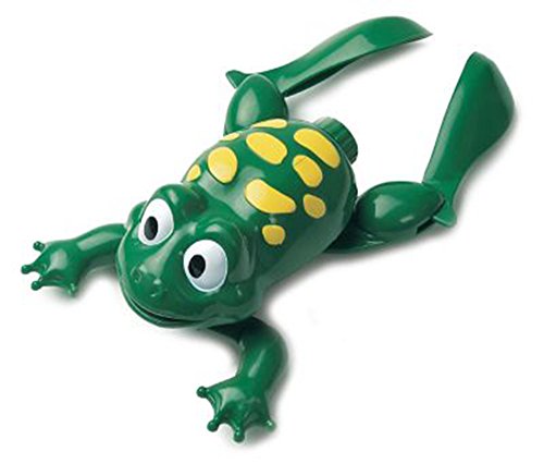 Product Cover Liberty Imports Swimming Frog with Baby Plastic Electronic Battery Operated Cute Bath Toy for Kids Bathtime Fun (Green)