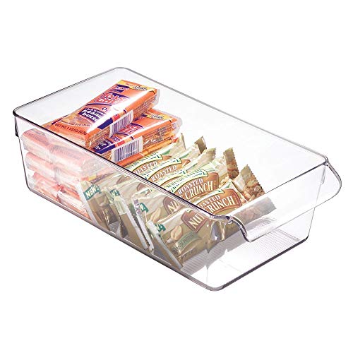 Product Cover iDesign Linus Plastic Fridge and Freezer Storage Organizer Bin with Handle, Clear Container for Food, Drinks, Produce Organization, BPA-Free , 11.5