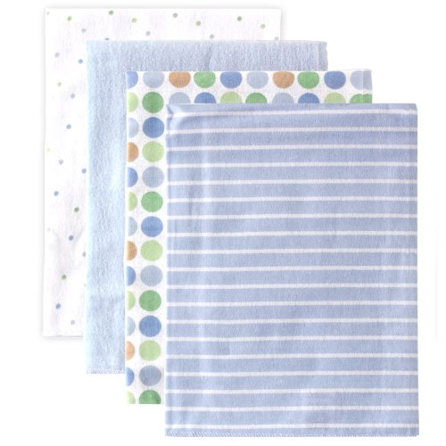 Product Cover Luvable Friends Flannel Receiving Blankets, Blue, 4 Count