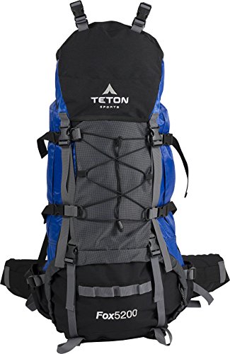 Product Cover TETON Sports Fox 5200 Internal Frame Backpack - Not Your Basic Backpack; High-Performance Backpack for Backpacking, Hiking, Camping; Sewn-in Rain Cover