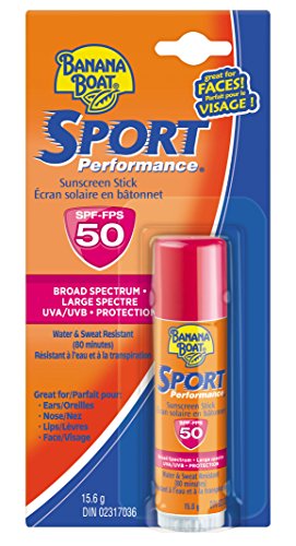 Product Cover Banana Boat Sunscreen Sport Performance Broad Spectrum Sun Care Sunscreen Stick - SPF 50, 0.55 Ounce