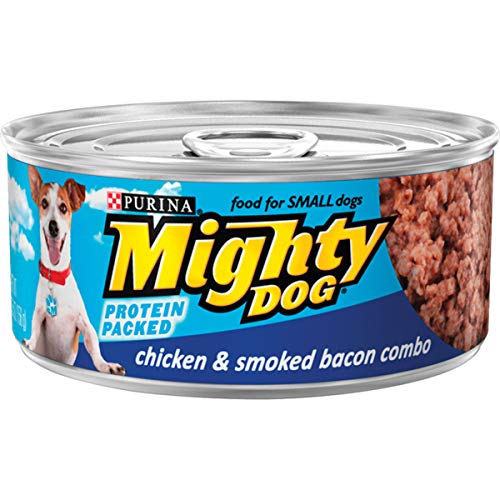 Product Cover Purina Mighty Dog Small Breed Wet Dog Food, Chicken & Smocked Bacon Combo - (24) 5.5 oz. Pull-Top Cans
