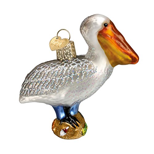 Product Cover Old World Christmas Bird Watcher Collection Glass Blown Ornaments for Christmas Tree Pelican