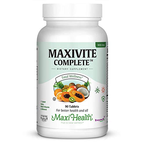 Product Cover Maxi Health MAXIVITE Complete - Multivitamin & Mineral - with Iron - One a Day - 90 Tablets - Kosher