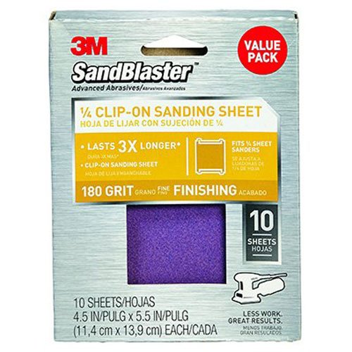Product Cover 3M SandBlaster 99662ES 180-Grit Palm Sander Sheets, 10-Pack