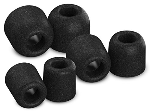 Product Cover Comply Isolation T-500 Memory Foam Earphone Tips, Noise Cancelling Soft Replacement Earbud Tips, Secure Fit (S/M/L, 3 Pair)