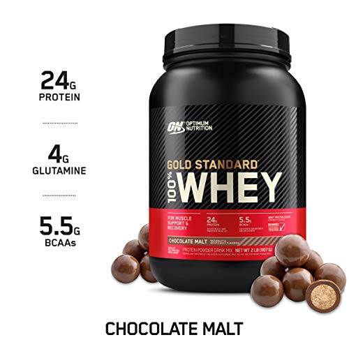 Product Cover Optimum Nutrition Gold Standard 100% Whey Protein Powder, Chocolate Malt, 2 Pound (Packaging May Vary)