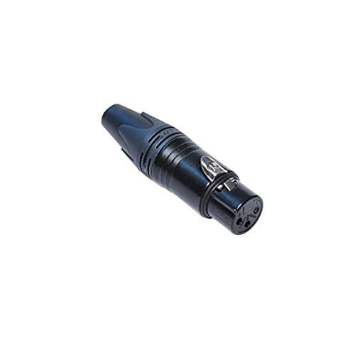 Product Cover Neutrik NC3FXX-B 3-Pin XLRF Cable Connector, Black Metal Housing with Gold Contacts