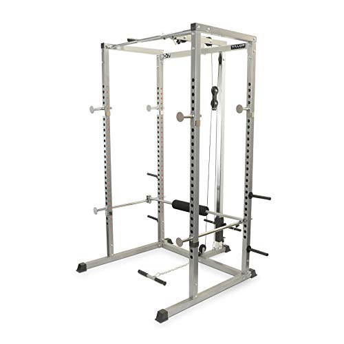 Product Cover Valor Fitness BD-7 Power Rack with LAT Pull Attachment & Pull Up Station