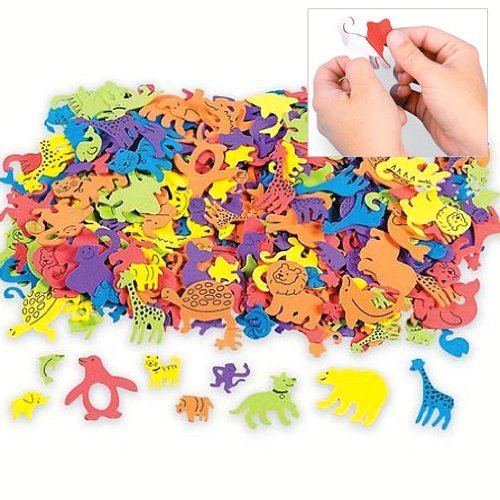 Product Cover Fun Express Foam Self-Adhesive Animal Shapes (500 Piece)