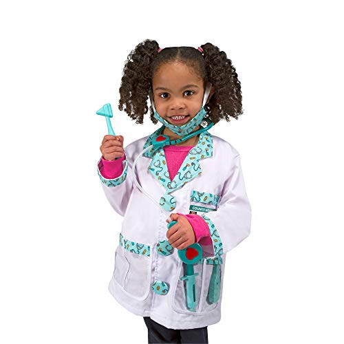 Product Cover Melissa & Doug Doctor Role-Play Costume Set (Pretend Play, Materials, Machine Washable, 17.5 H × 24 W × 0.75 L inches, Great Gift for Girls and Boys - Best for 3, 4, 5, and 6 Year Olds)