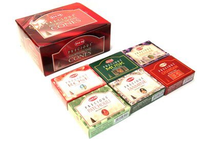 Product Cover Precious Series Assortment of Six Scents - Total of 12 Boxes, 10 Cones Each - HEM Incense From India