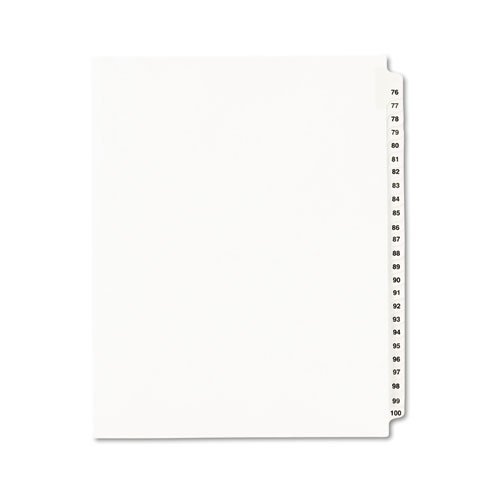 Product Cover Avery Legal Dividers, Standard Collated Sets, Letter Size, Side Tabs, 76-100 Tab Set (01333)