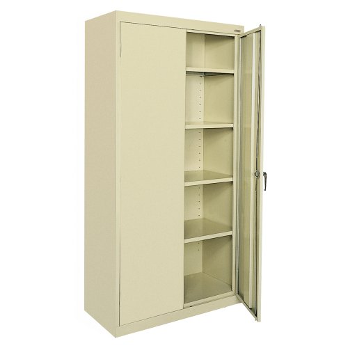 Product Cover Sandusky Lee CA41361872-07, Welded Steel Classic Storage Cabinet, 4 Adjustable Shelves, Locking Swing-Out Doors, 72