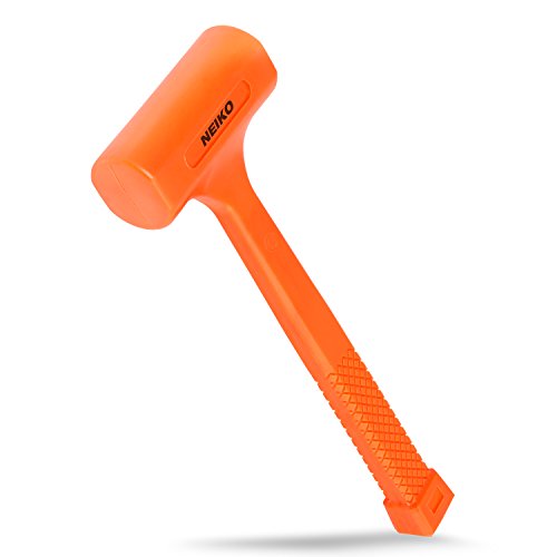 Product Cover Neiko 02846A 1 LB Dead Blow Hammer, Neon Orange | Non Slip Handle