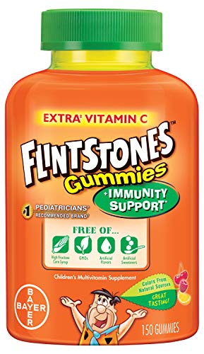 Product Cover Flintstones Gummies Children's Multivitamin plus Immunity Support*, Children's Multivitamin Supplement including Vitamins A, C, E and Zinc, 150 Count