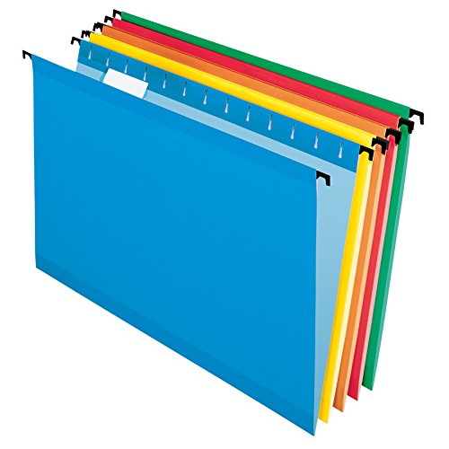 Product Cover Pendaflex SureHook Reinforced Hanging Folders, Legal Size, Assorted Colors, 1/5 Cut, 20/BX (6153 1/5 Asst)