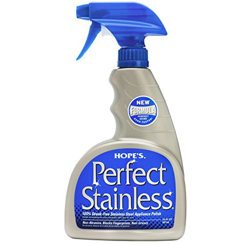 Product Cover Hope's Perfect Stainless Steel Cleaner and Polish, 22-Ounce, Streak-Free Self-Polishing Formula, Blocks Fingerprints