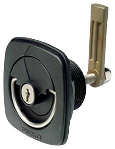 Product Cover Perko 1081DP3BLK Flush Lock & Latch - Straight Cam Bar, Flexible Plastic Strike