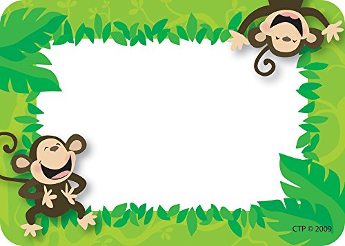 Product Cover Creative Teaching Press Monkey Name Tags, 3-1/2 x 2-1/2 Inches, Pack of 36