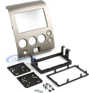Product Cover Metra 95-7406 Double DIN Installation Dash Kit for 2004-2007 Nissan Titan and 2004-2005 Nissan Armada -Silver