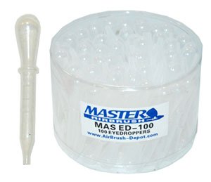 Product Cover Master Airbrush Brand 100 Pipette Eyedroppers for Liquid Transfer and Airbrush Paint