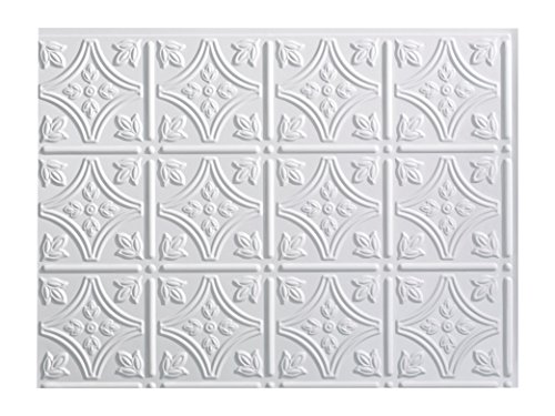 Product Cover Fasade Easy Installation Traditional 1 Gloss White Backsplash Panel for Kitchen and Bathrooms (18