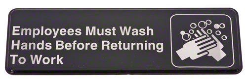 Product Cover Employees Must Wash Hands Before Returning To Work Sign