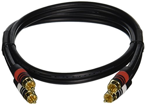 Product Cover Monoprice 102869 3' Premium 2 RCA Plug to 2 RCA Plug 22AWG Cable - Black