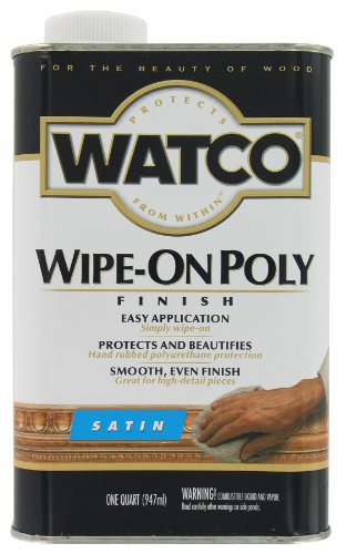 Product Cover Watco 68141 Wipe-On Polyurethane Finish, Quart, Clear Satin