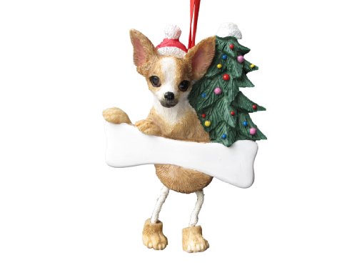 Product Cover Chihuahua Tan & White Ornament with Unique 