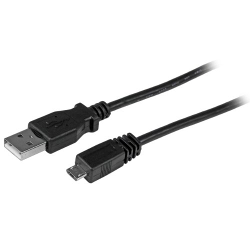 Product Cover StarTech.com 1 ft. (0.3 m) USB to Micro USB Cable - USB 2.0 A to Micro B - Black - Micro USB Cable (UUSBHAUB1)