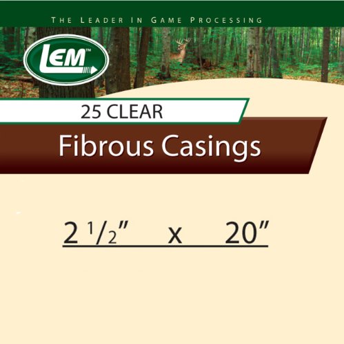 Product Cover LEM Products 2 1/2 x 20-Inch Non-Edible Fibrous Casings (Clear)