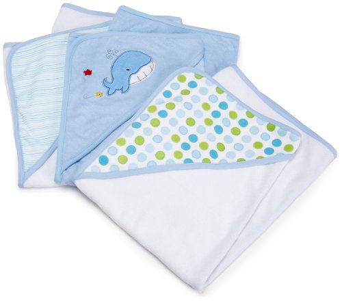 Product Cover Spasilk 3 Pack Soft Terry Hooded Towel Set, Blue