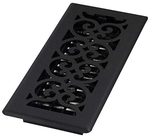 Product Cover Decor Grates ST410 Floor Register, 4-Inch by 10-Inch, Textured Black