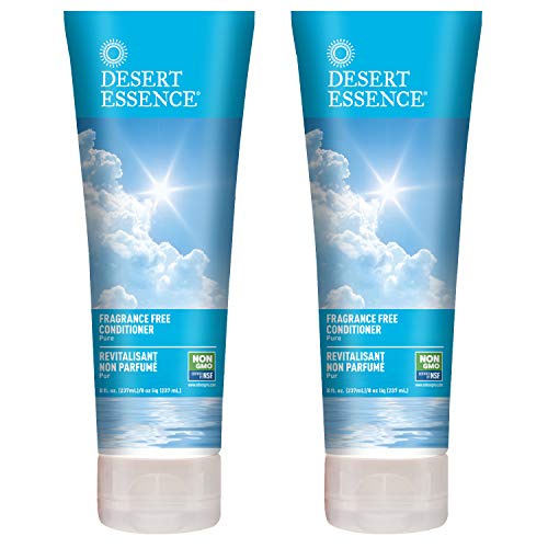 Product Cover Desert Essence Fragrance Free Conditioner - Pure - 8 Fl Ounce - Pack of 2 - Gloss & Shine - Smoothes & Softens Hair - No Oil Residue - Antioxidants - Green Tea - Jojoba Oil - Vitamin B5