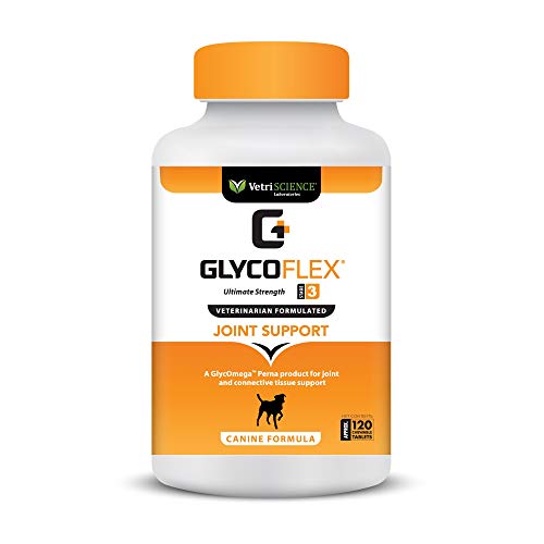 Product Cover VetriScience Laboratories - GlycoFlex 3 Hip and Joint Support for Dogs, 120 Chewable Tablets