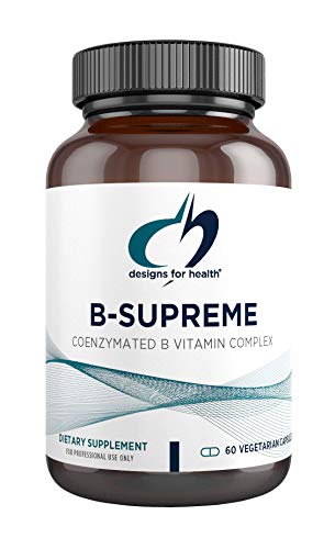 Product Cover Designs for Health B-Supreme - B Vitamin Complex with B1, B2, B3, B6 + 12, Includes Active Folate, TMG + Choline (60 Capsules)