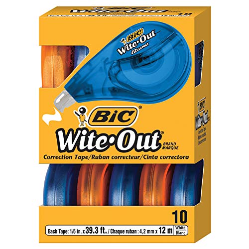 Product Cover BIC Wite-Out Brand EZ Correct Correction Tape, White, 10-Count