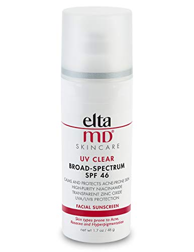 Product Cover EltaMD UV Clear Facial Sunscreen Broad-Spectrum SPF 46 for Sensitive or Acne-Prone Skin, Oil-free, Dermatologist-Recommended Mineral-Based Zinc Oxide Formula, 1. 7 oz