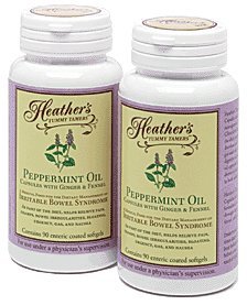 Product Cover Heather's Tummy Tamers - Peppermint Oil Capsules with Ginger and Fennel for Irritable Bowel Syndrome ~ 90 softgels (Pack of 2)