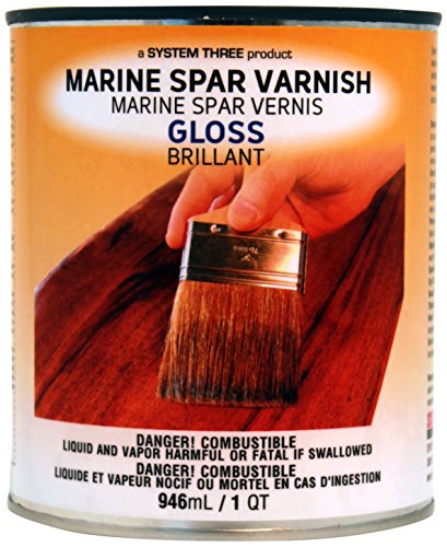 Product Cover System Three 1850S16 Clear Marine Spar Urethane Varnish Coating, 1 Quart Can